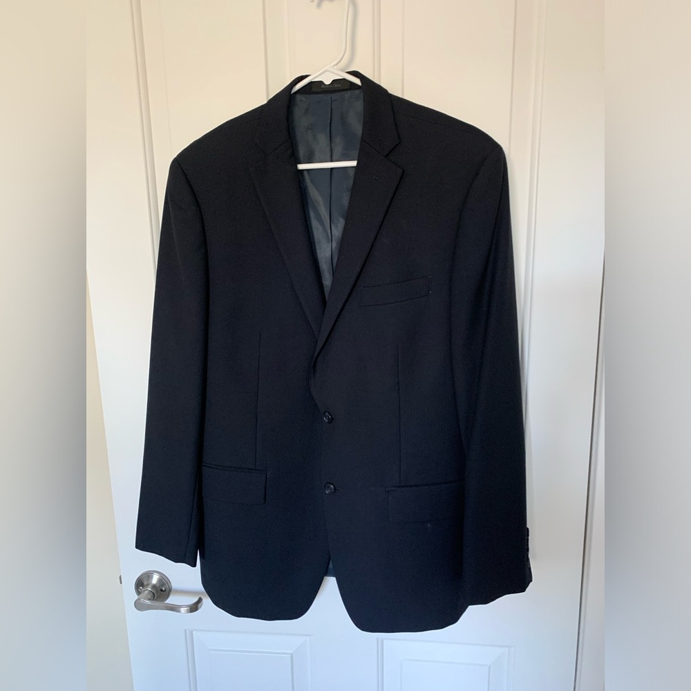 CALVIN KLEIN Men’s Blue Blazer Sport Coat Suit Jacket 100% Wool 40R